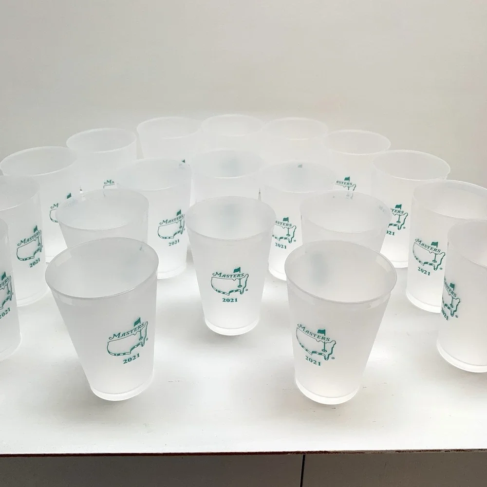 19 x 2021 Masters August National Golf Plastic Drinking Cups Frosted Collectible
